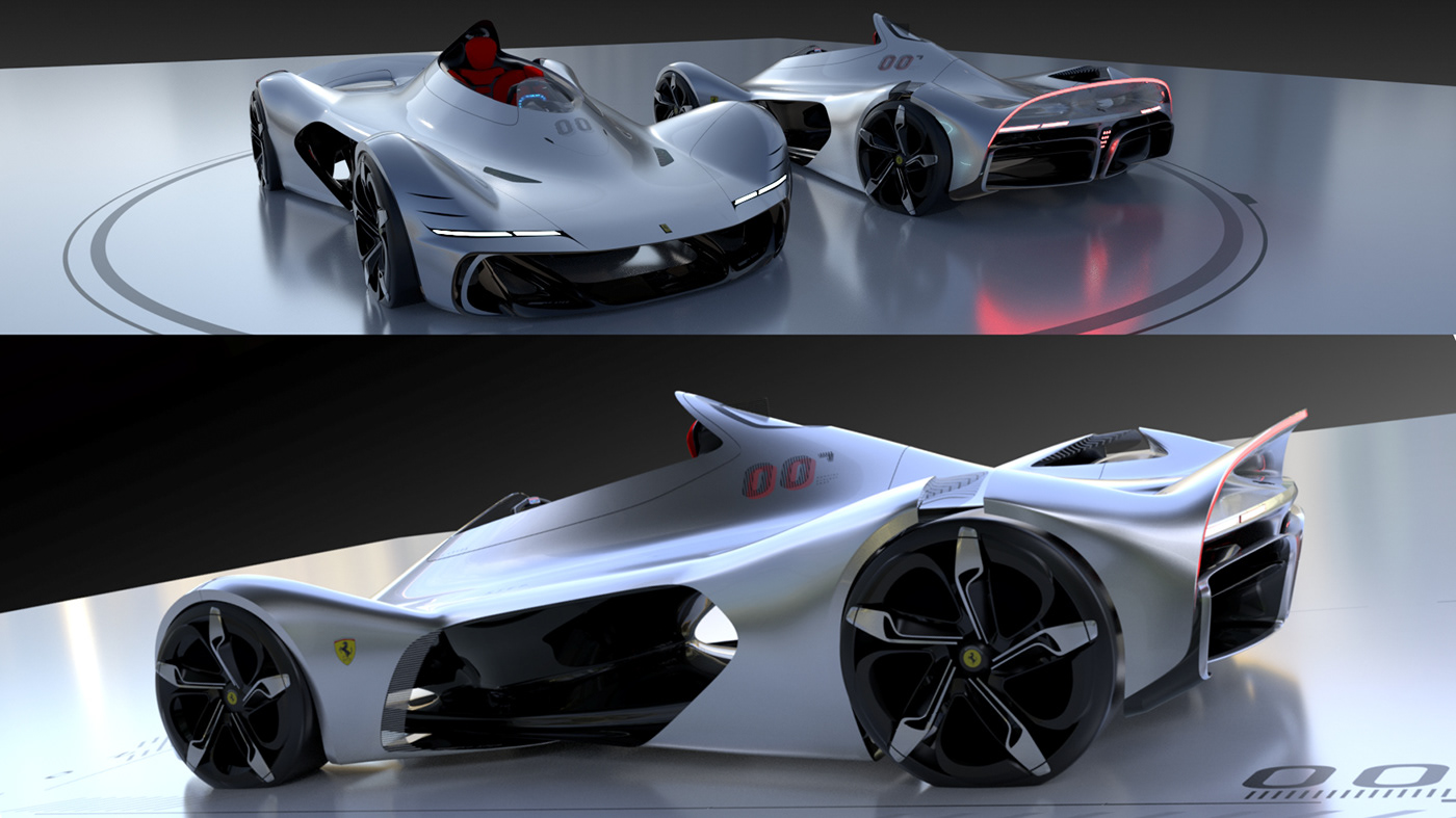 ferrari，Ferrari，automobile，Hand drawn，