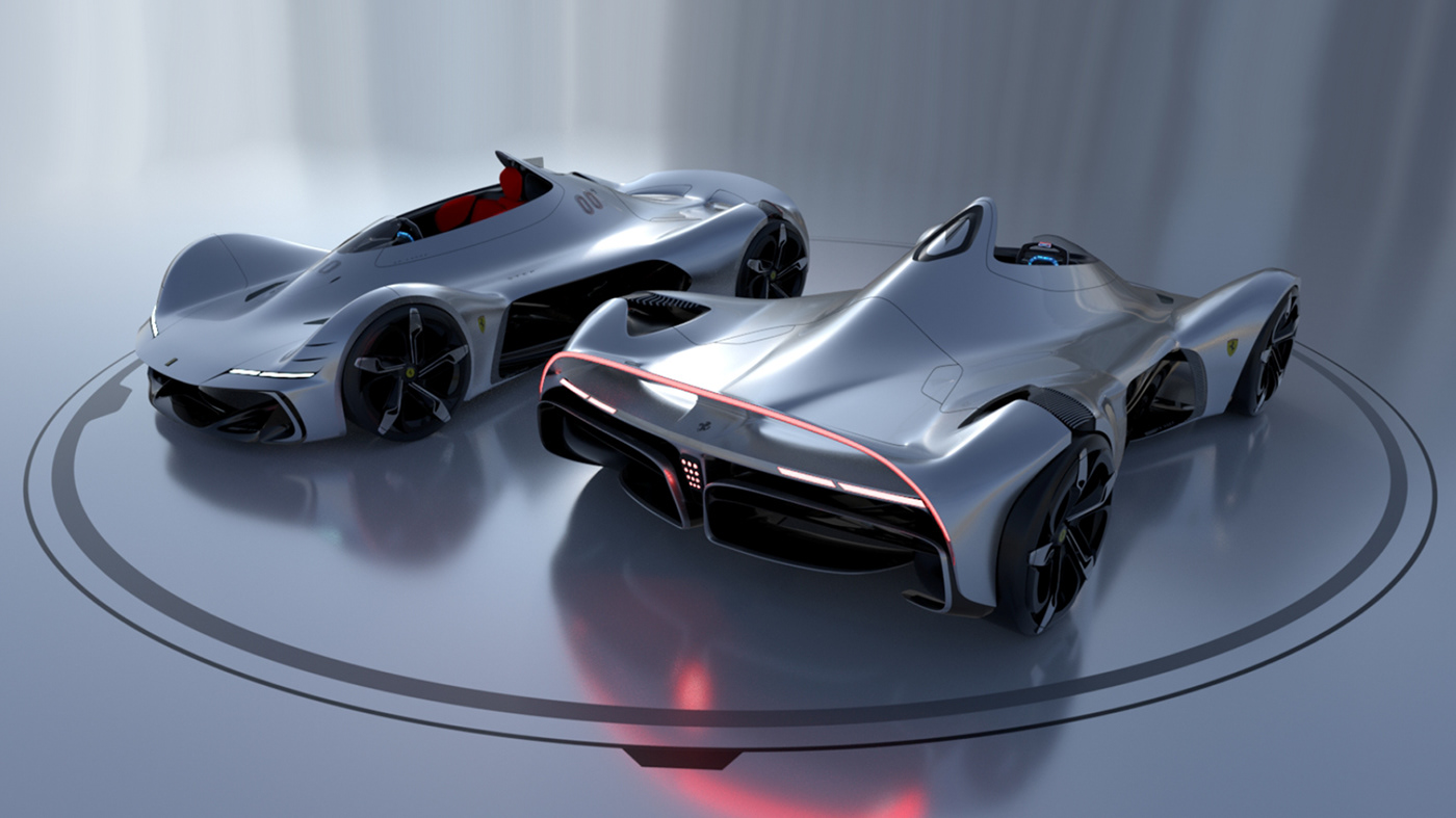 ferrari，Ferrari，automobile，Hand drawn，