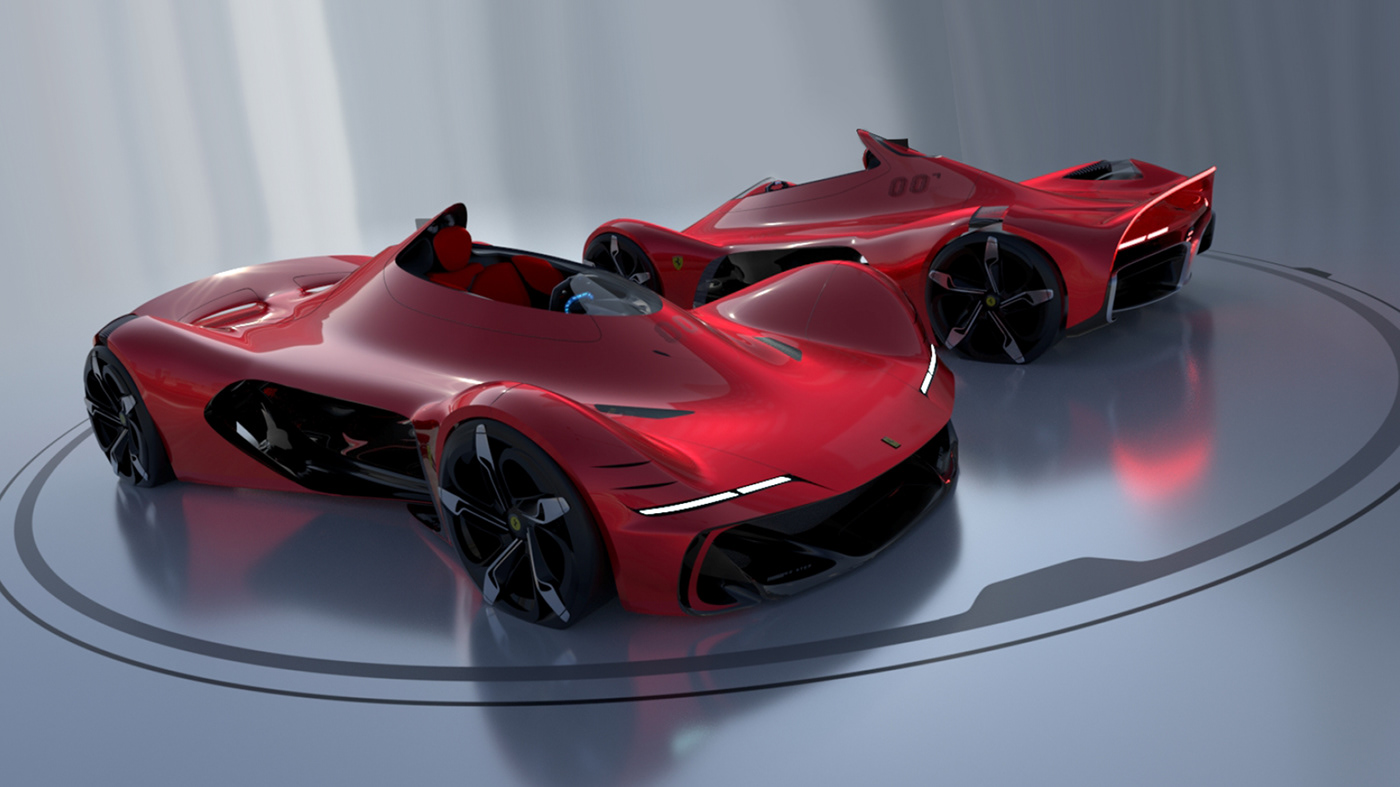 ferrari，Ferrari，automobile，Hand drawn，