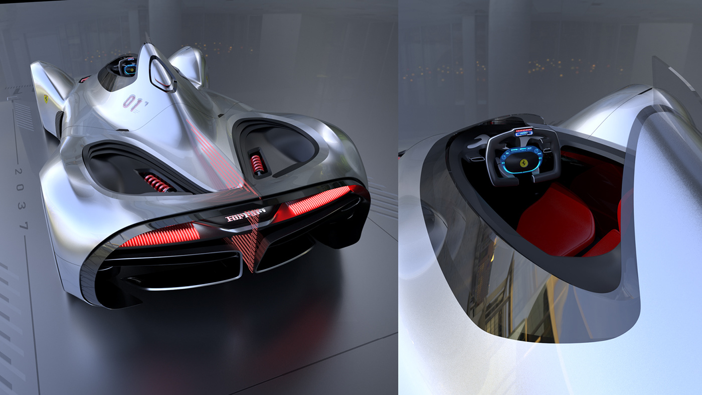 ferrari，Ferrari，automobile，Hand drawn，