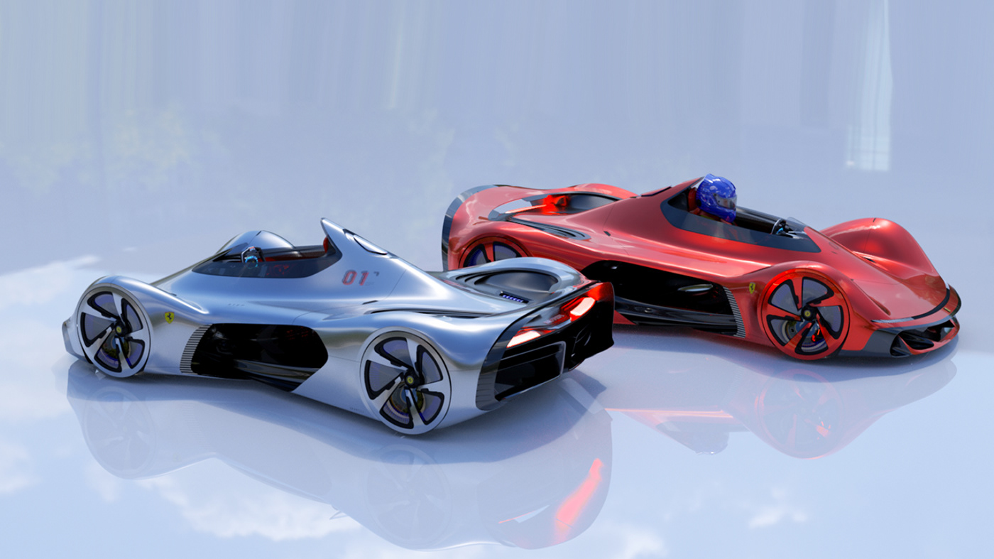 ferrari，Ferrari，automobile，Hand drawn，