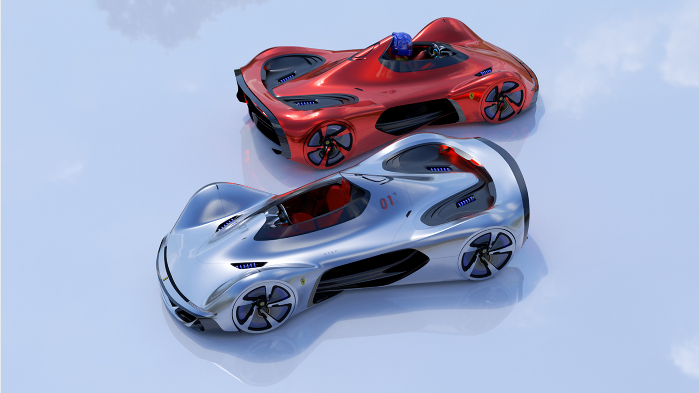 ferrari，Ferrari，automobile，Hand drawn，