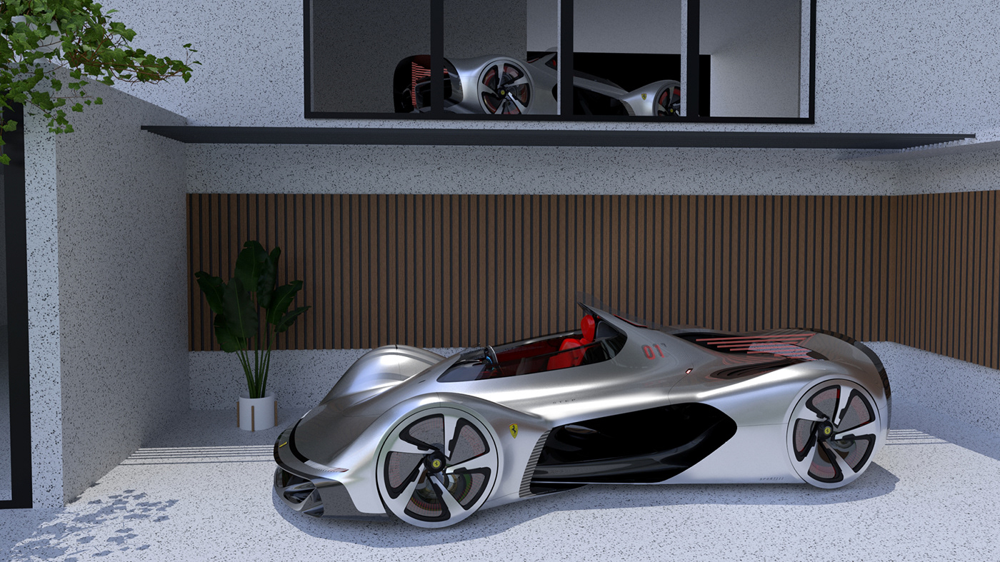 ferrari，Ferrari，automobile，Hand drawn，