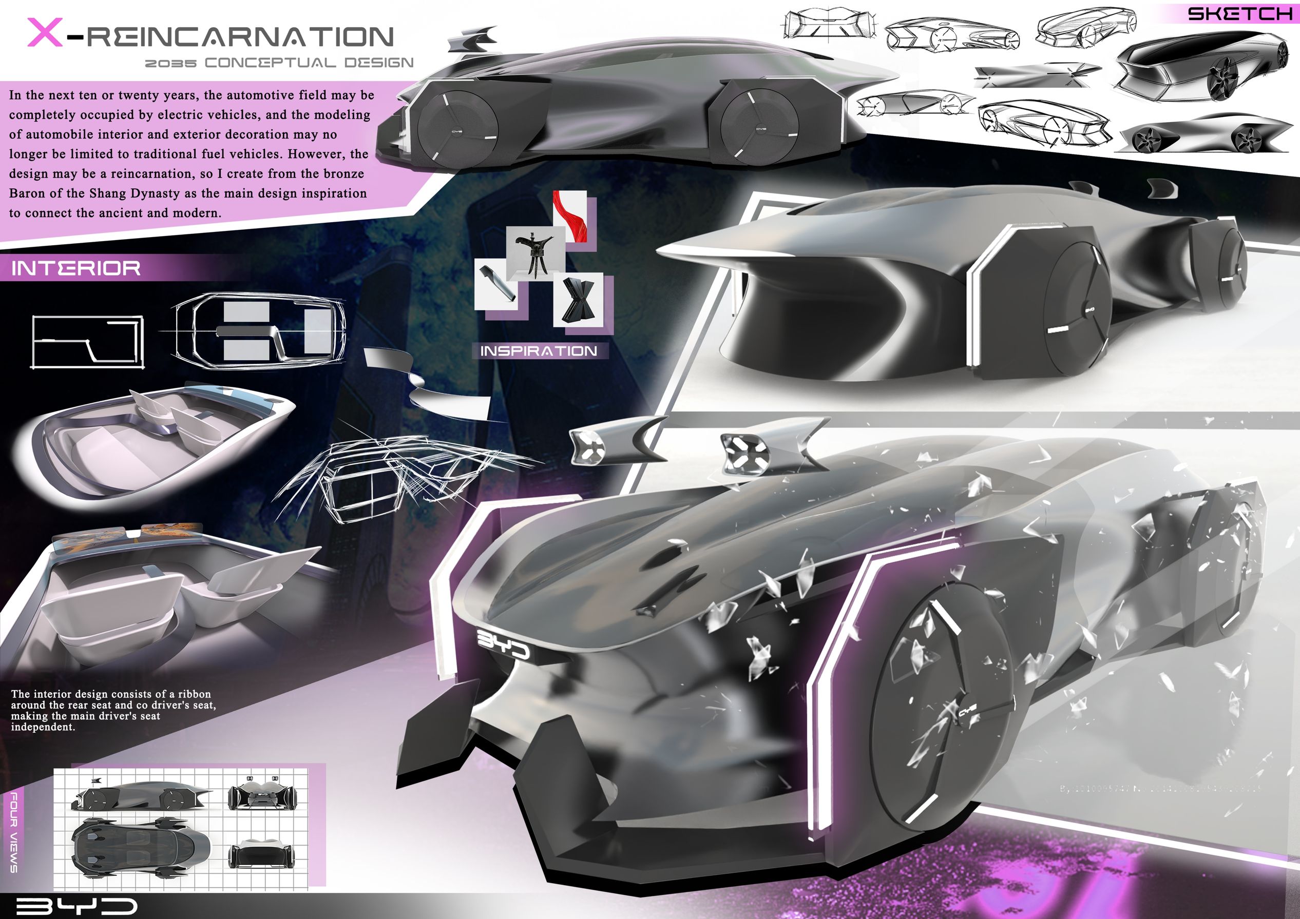 Vehicle design / conceptual design / hand drawing，