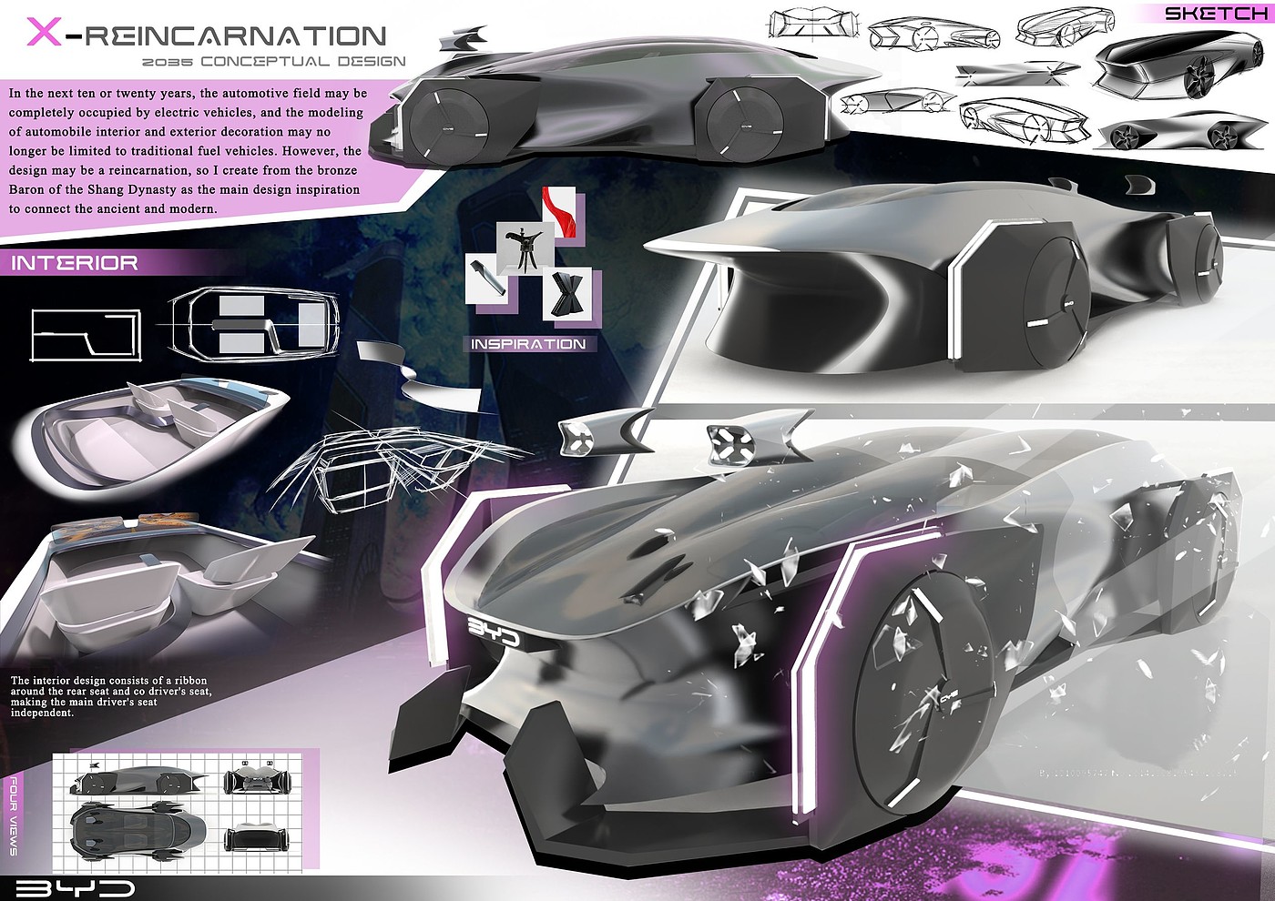 Vehicle design / conceptual design / hand drawing，