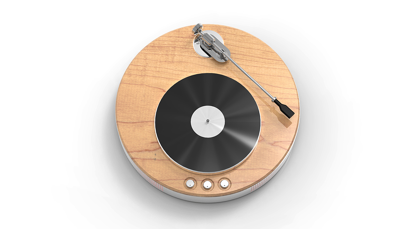 Vinyl record，Adobe portfolio，Record player，oak，