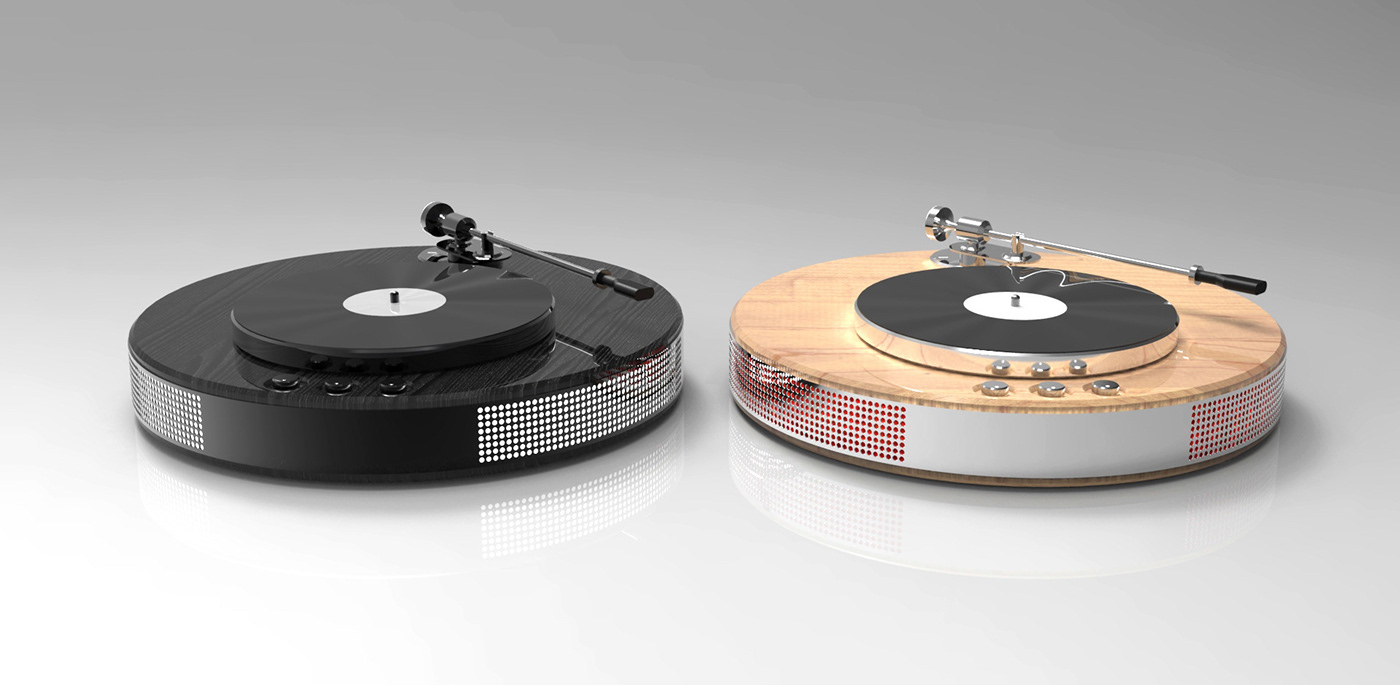 Vinyl record，Adobe portfolio，Record player，oak，