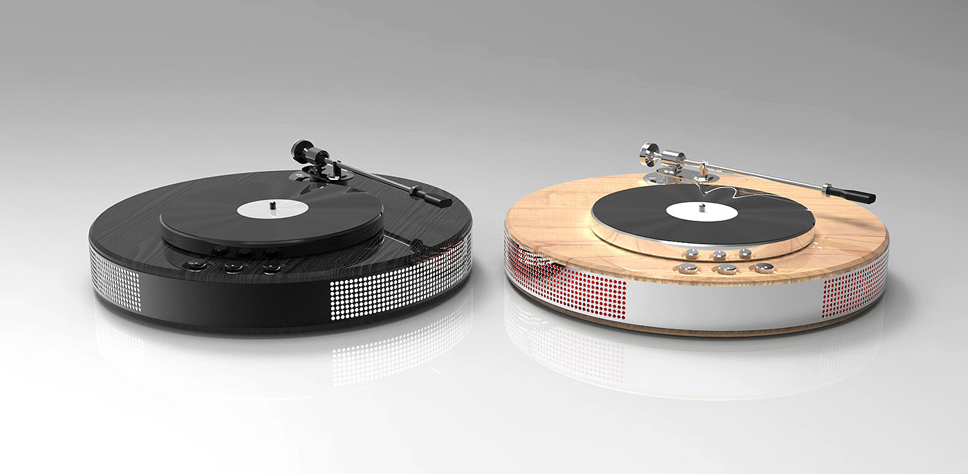 Vinyl record，Adobe portfolio，Record player，oak，