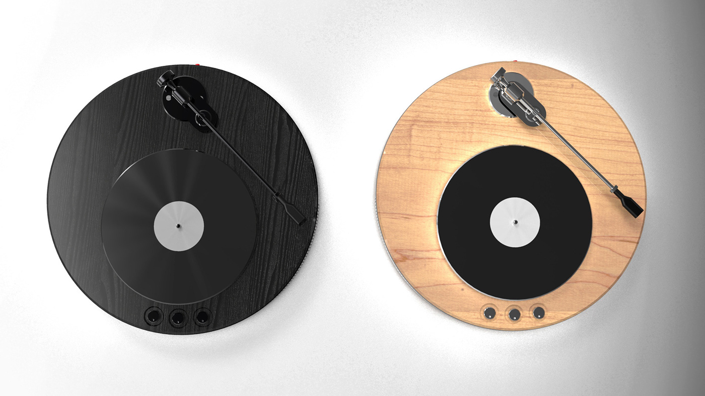 Vinyl record，Adobe portfolio，Record player，oak，