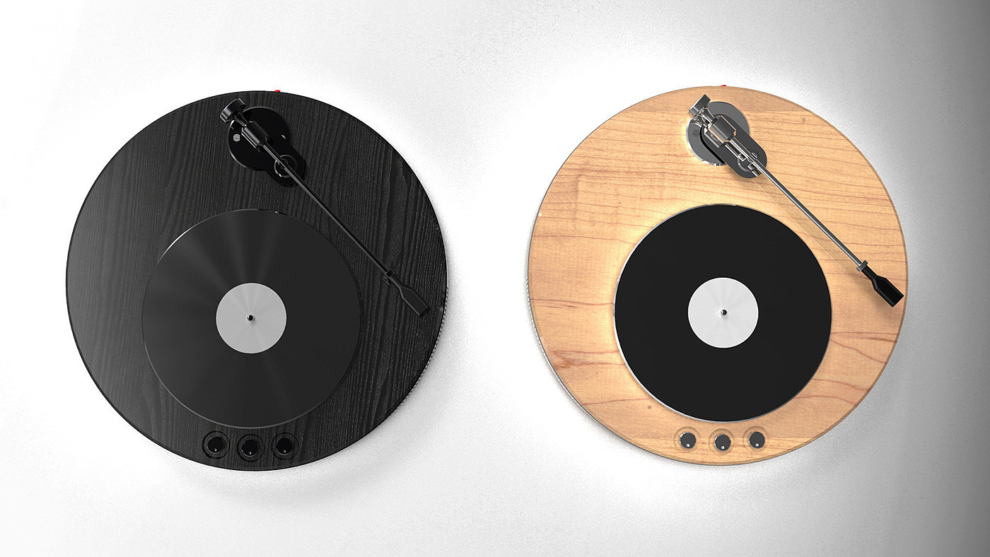 Vinyl record，Adobe portfolio，Record player，oak，