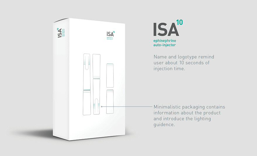 ISA10，Adrenaline automatic syringe，Medical chess，product design，2016 Core77，