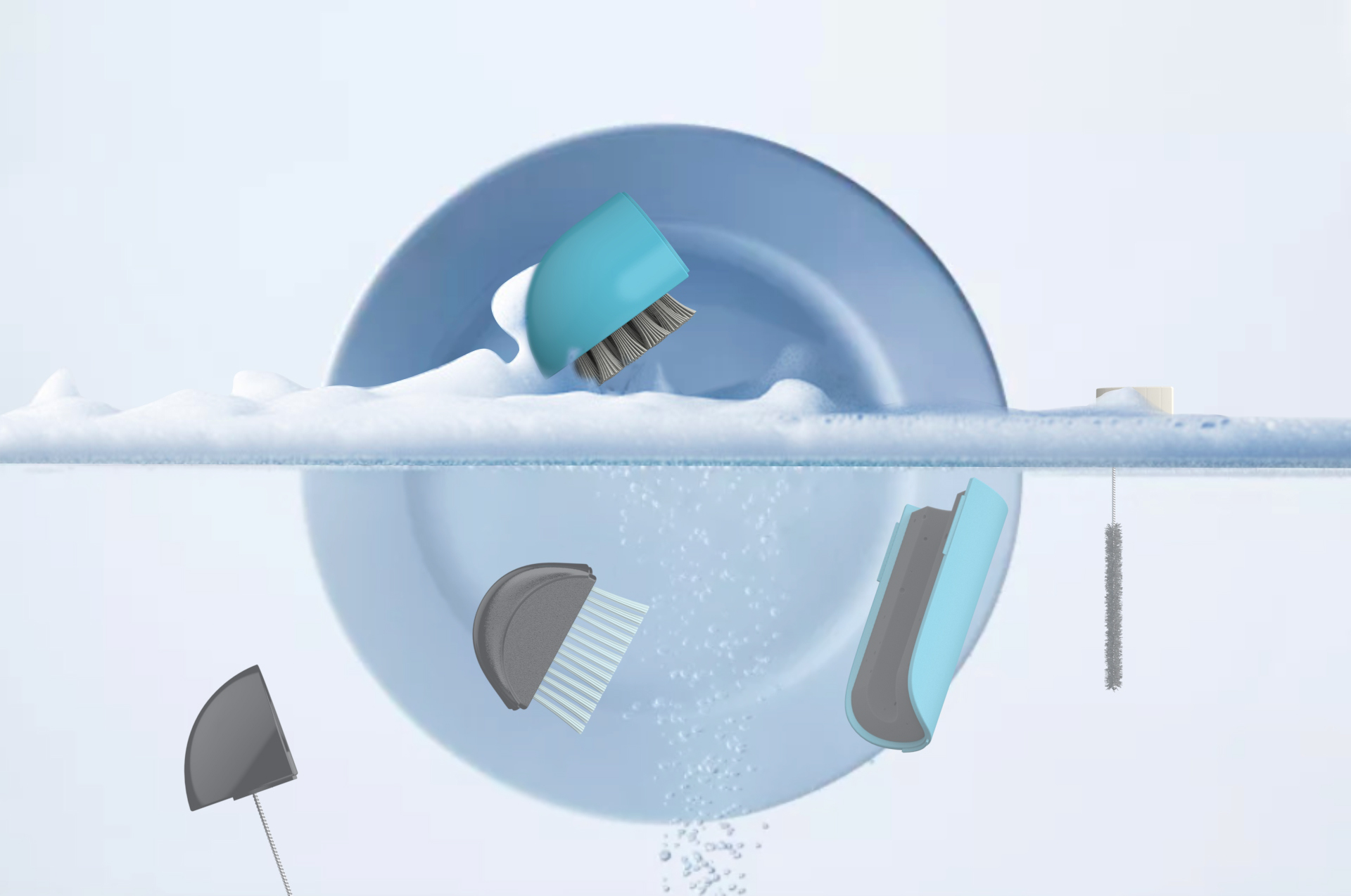 product design，Kitchen supplies，Cleaning brush，