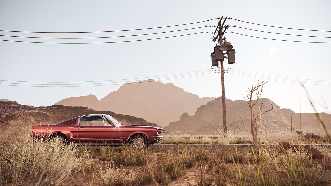 Mustang '65，Ford Motor，Red Mustang，