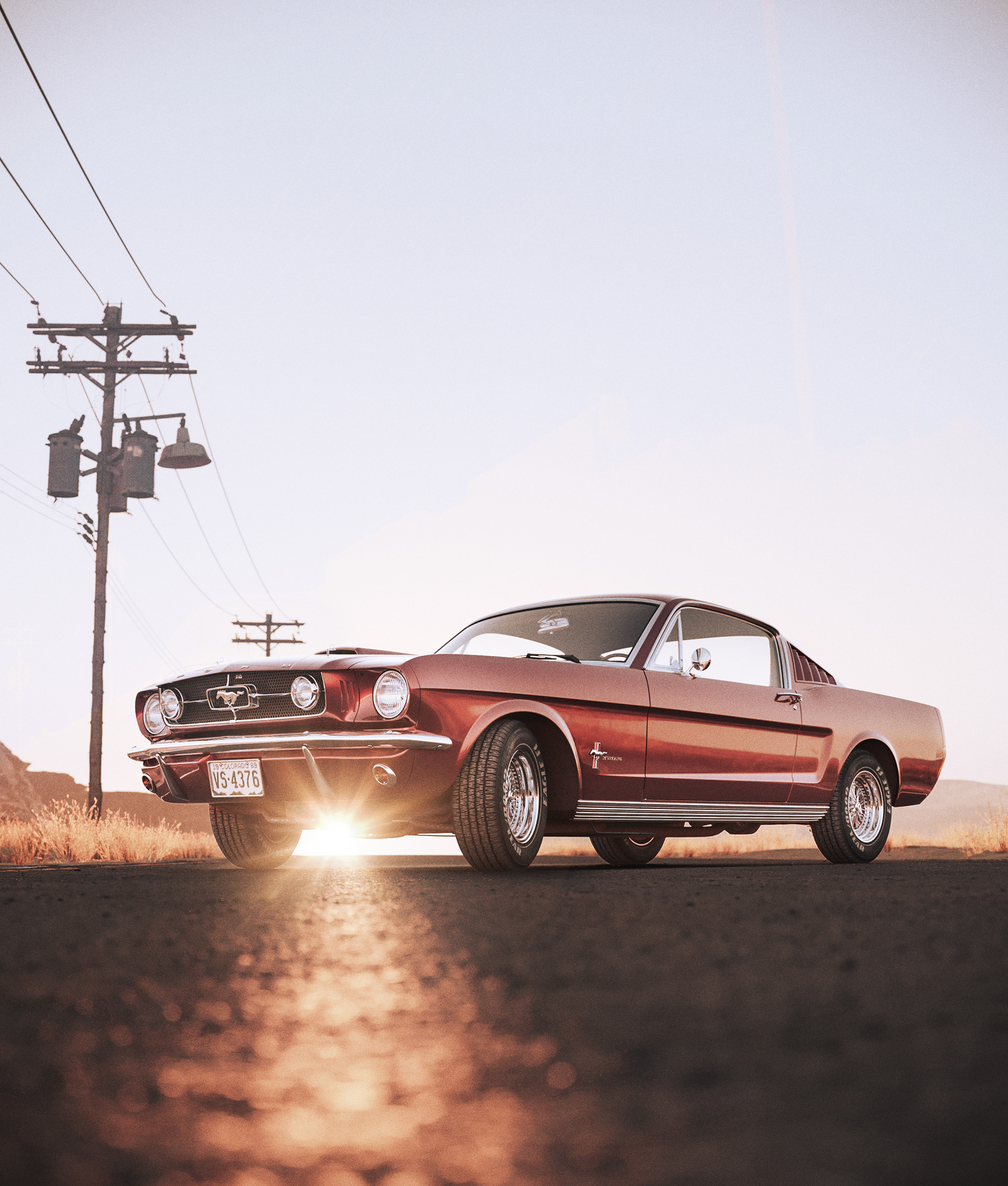 Mustang '65，Ford Motor，Red Mustang，