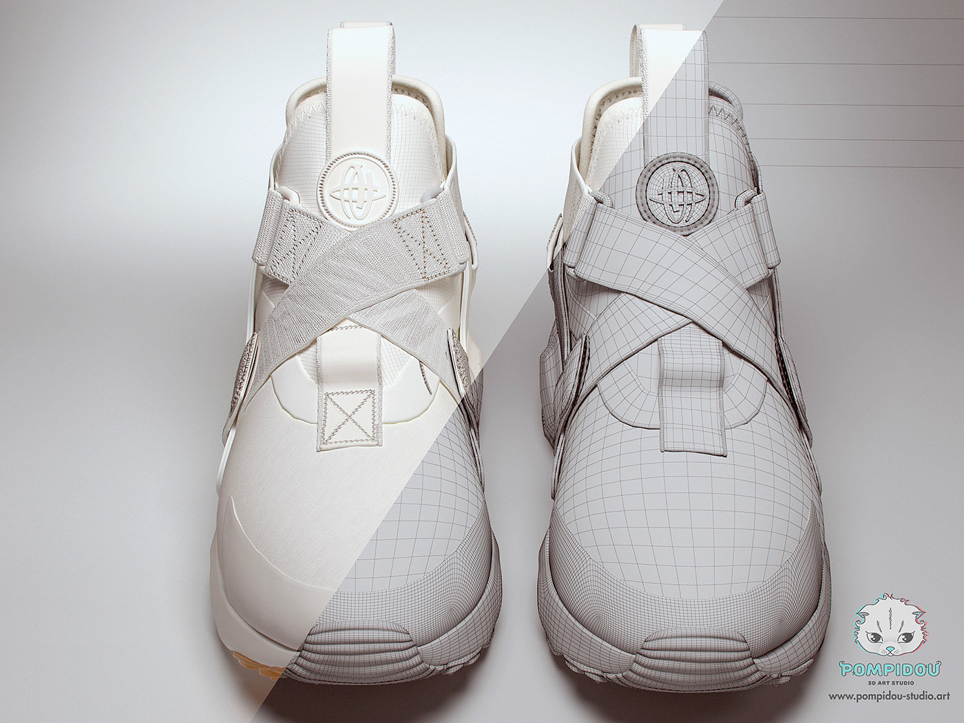 Nike shoes，3D modeling，