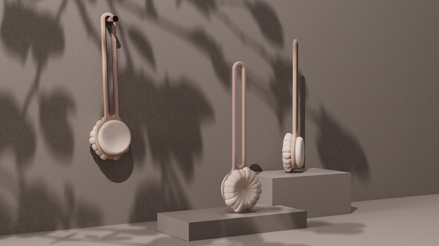 Bath brush，brush，product design，Creative design，Home design，Commodity Design，industrial design，articles for daily use，