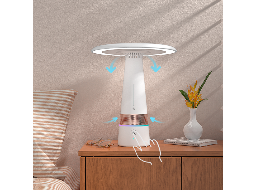 Air purification, desk lamp, home, office，