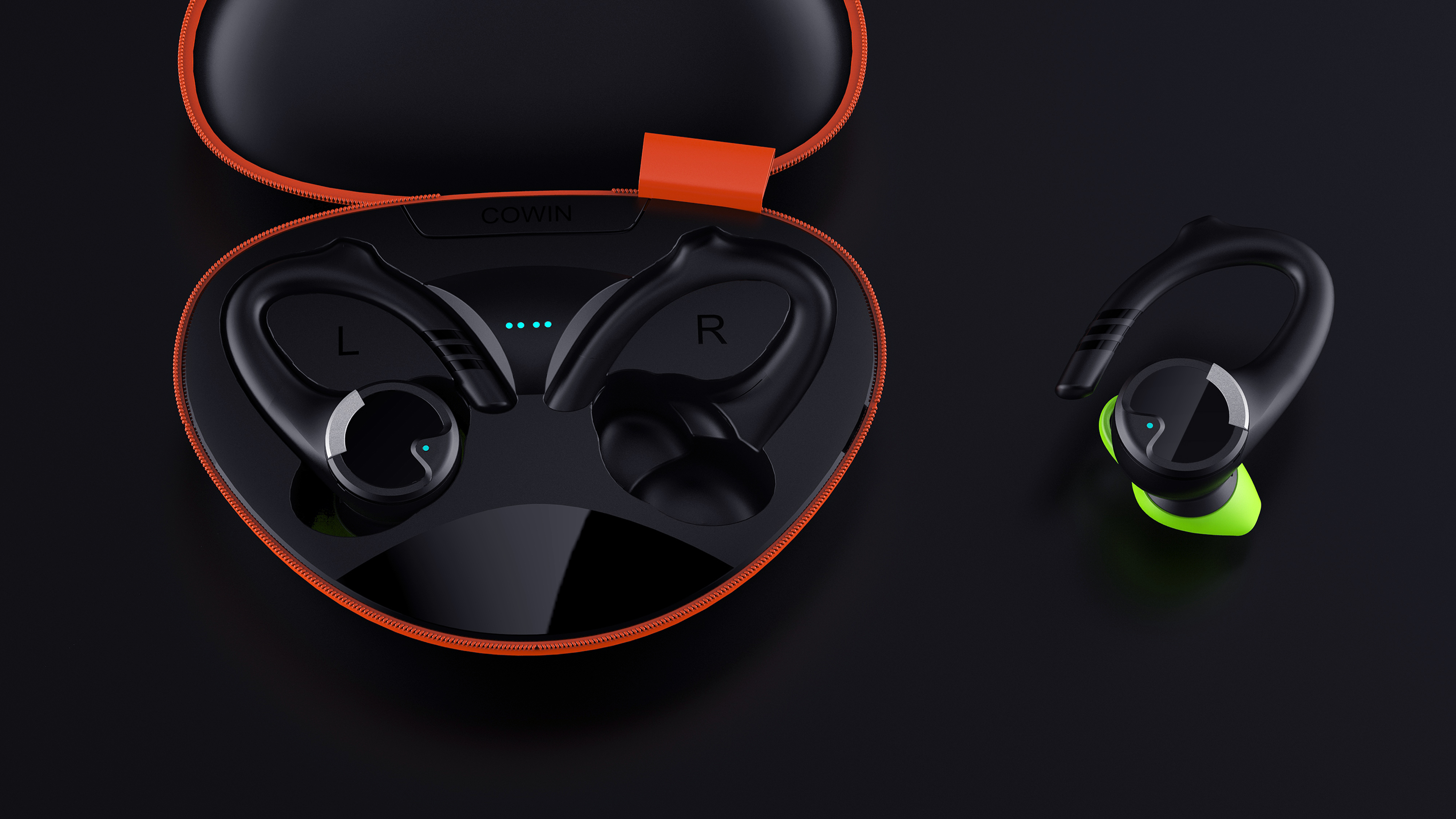 Charm movement，tws，True wireless Bluetooth sports headset，