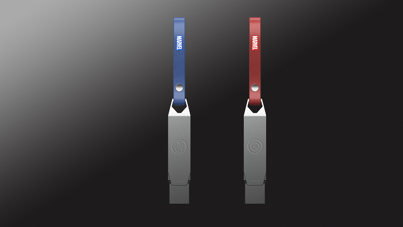 USB drive，Marvel，industrial design，product design，3c，storage，Iron Man，Captain America，