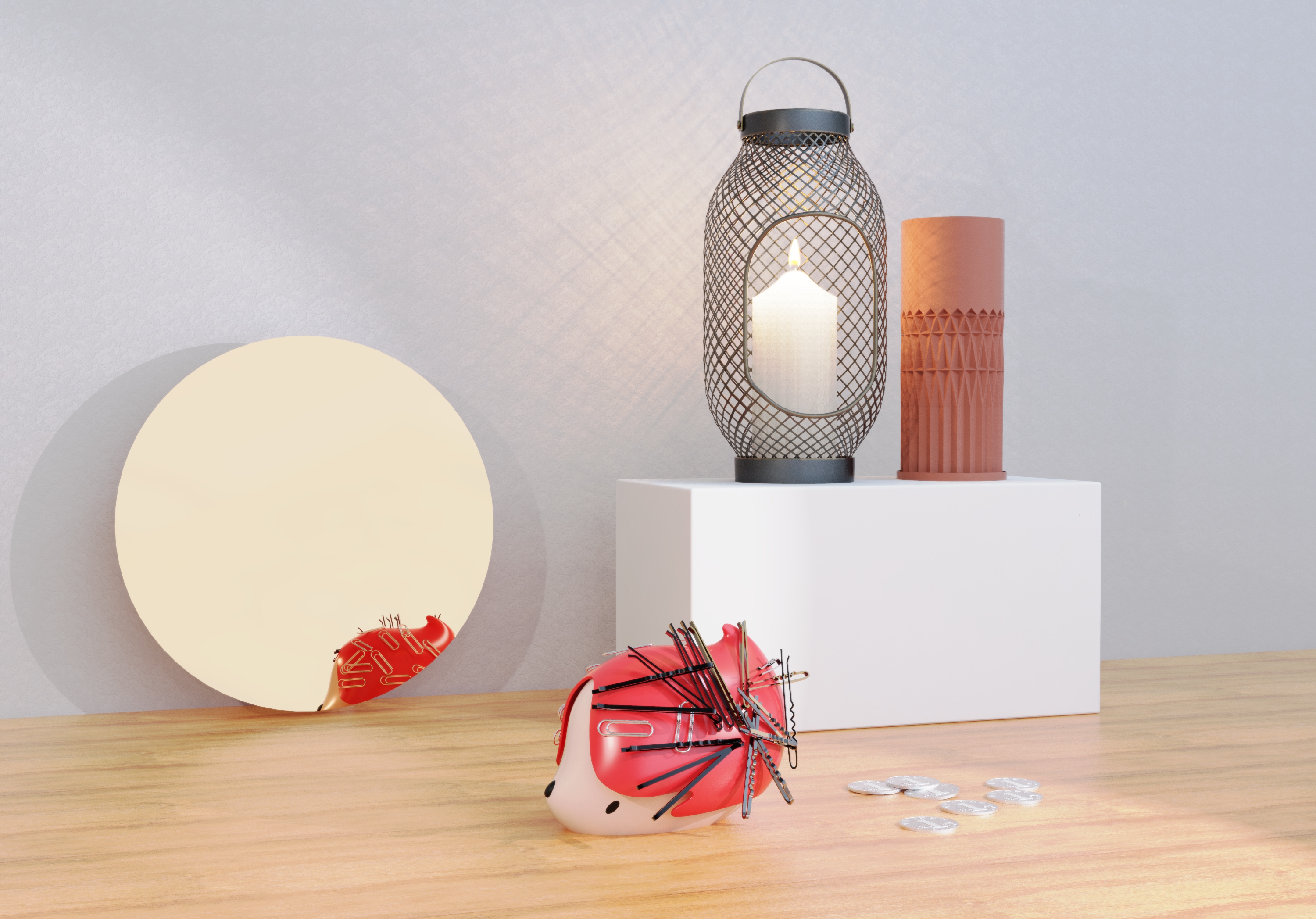 Desk storage，Pin storage，Cosmetic storage，Hedgehog storage box，Magnetic absorption storage，bionics，lovely，