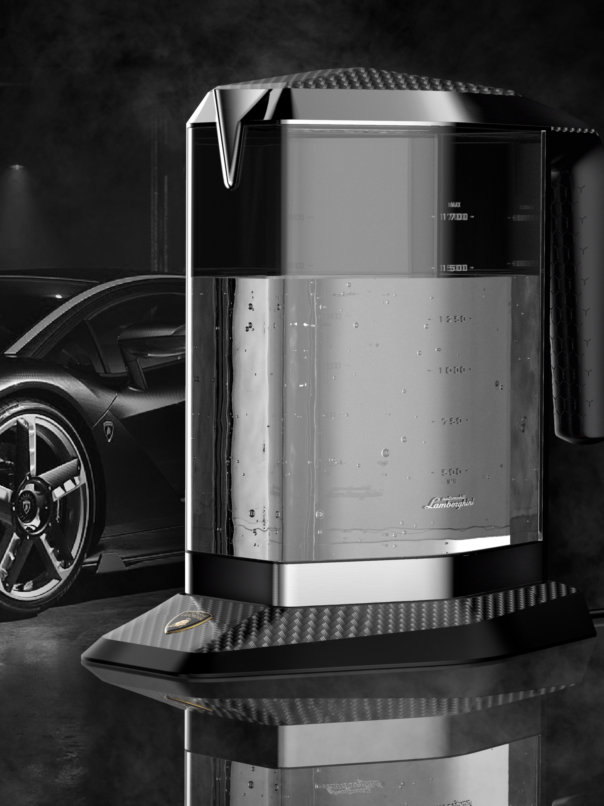 Home appliance design, electric kettle, Lamborghini,，