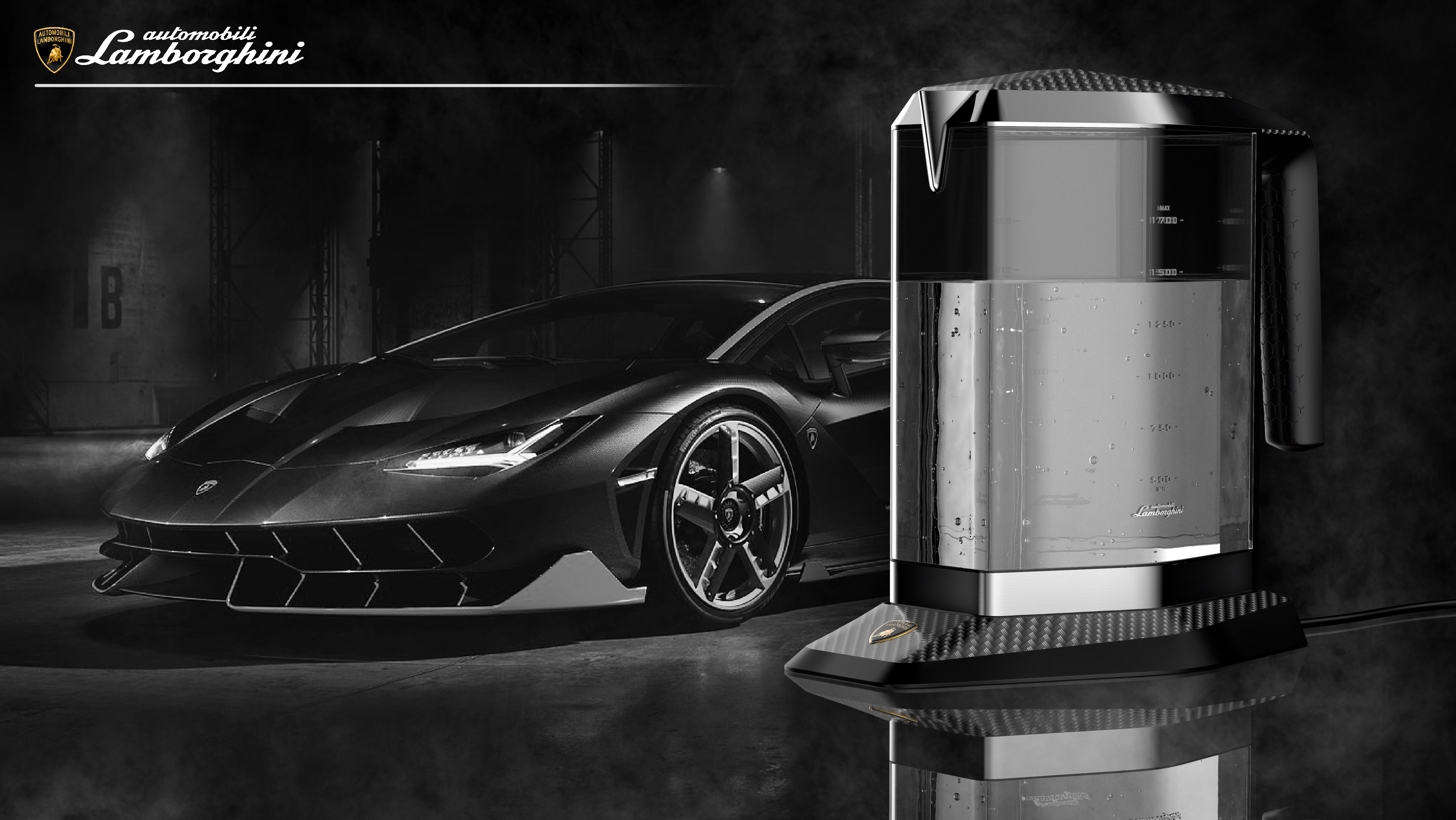 Home appliance design, electric kettle, Lamborghini,，