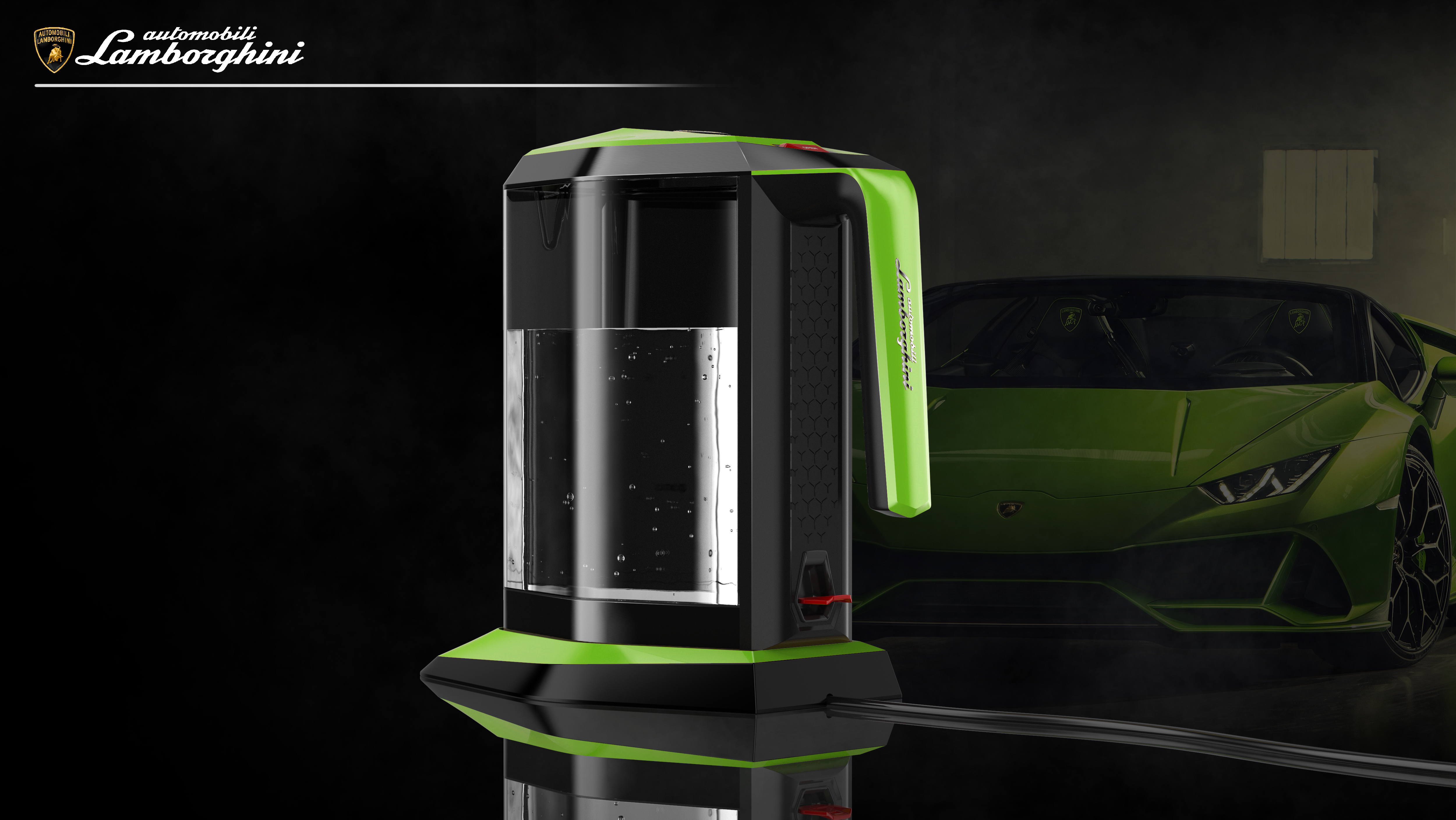 Home appliance design, electric kettle, Lamborghini,，