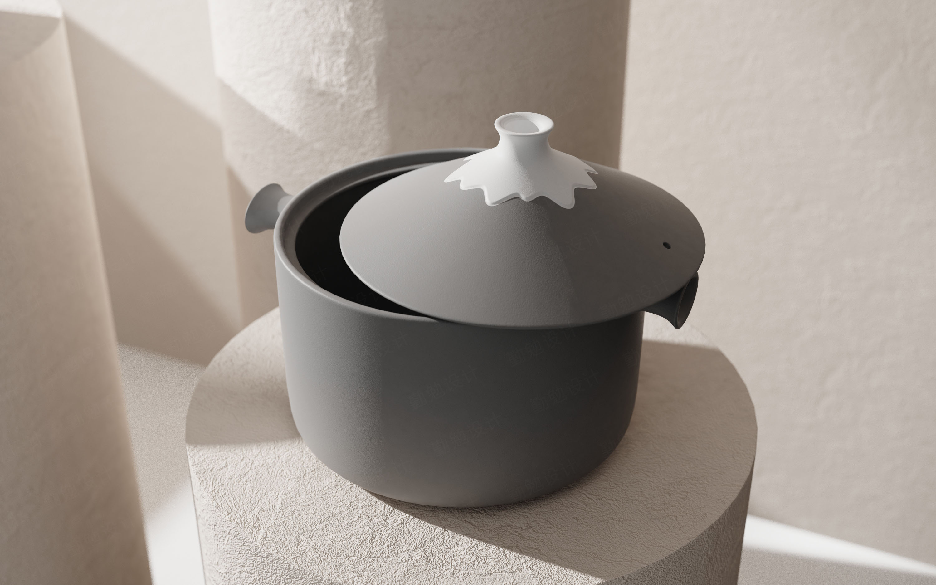 Casserole，Ceramic pot，Kitchen supplies，Life aesthetics，Fuji，Diligent design，