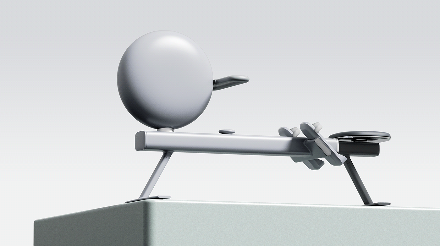 3d，industrial design，Rowing machine，Beam，concept，