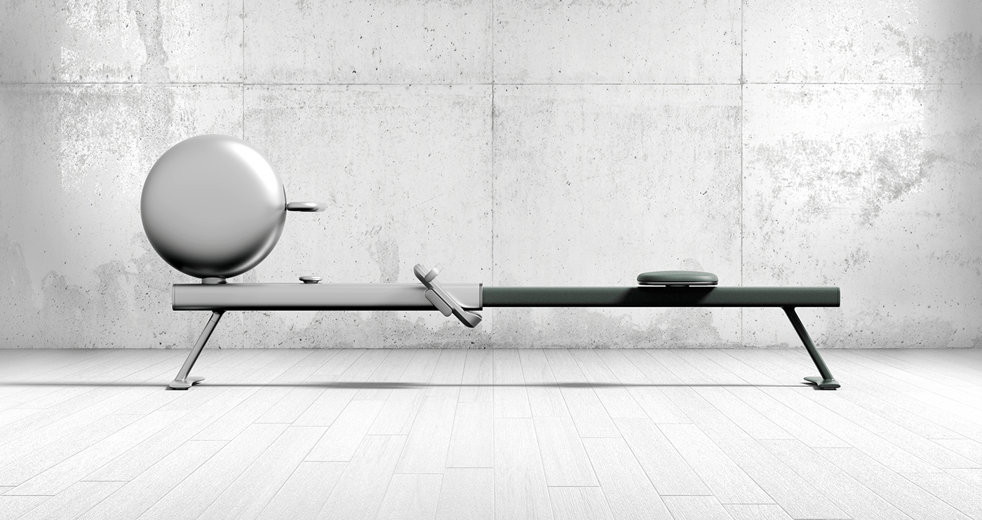 3d，industrial design，Rowing machine，Beam，concept，