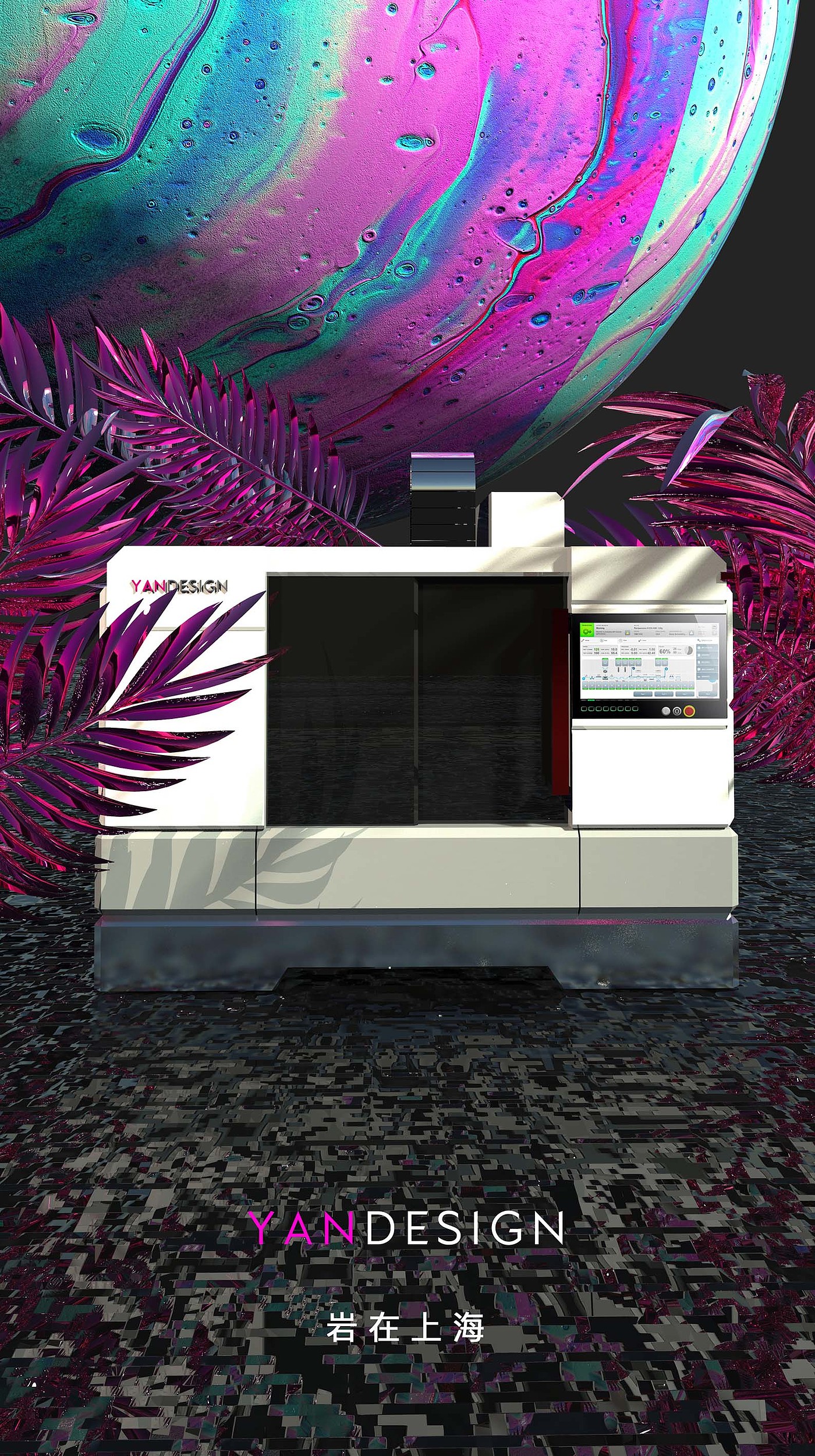 Tool design，Industrial equipment design，Design of CNC engraving machine，product design，industrial design，