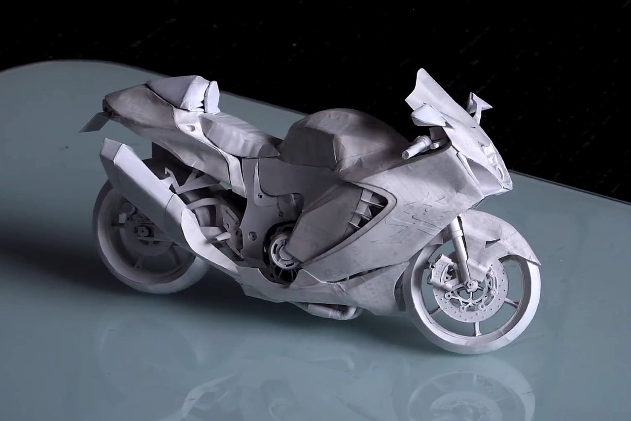 摩托车，纸，模型，