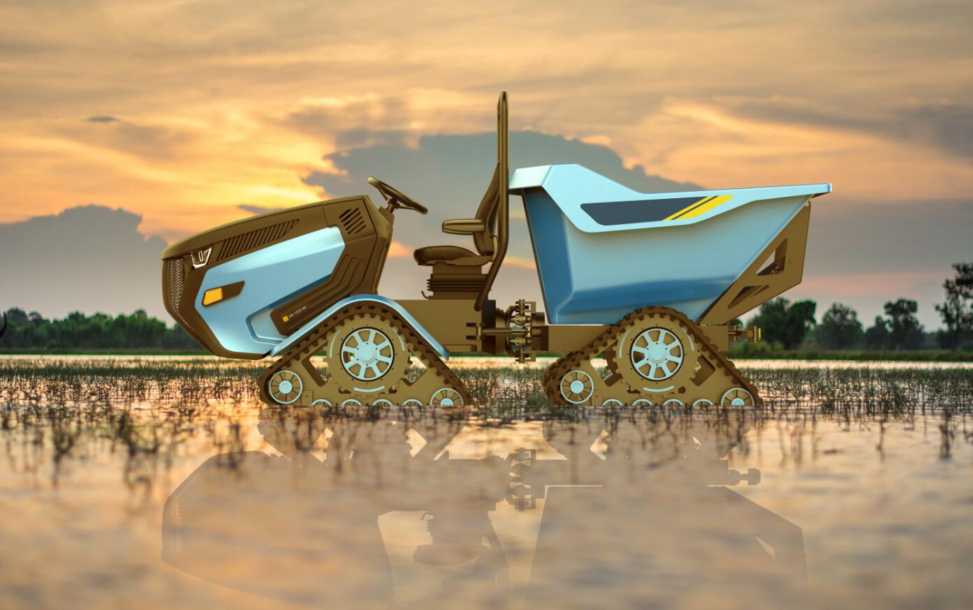 agricultural machinery，Tractor，Hilly and mountainous area，agricultural machinery，N98Design，98 industrial design，