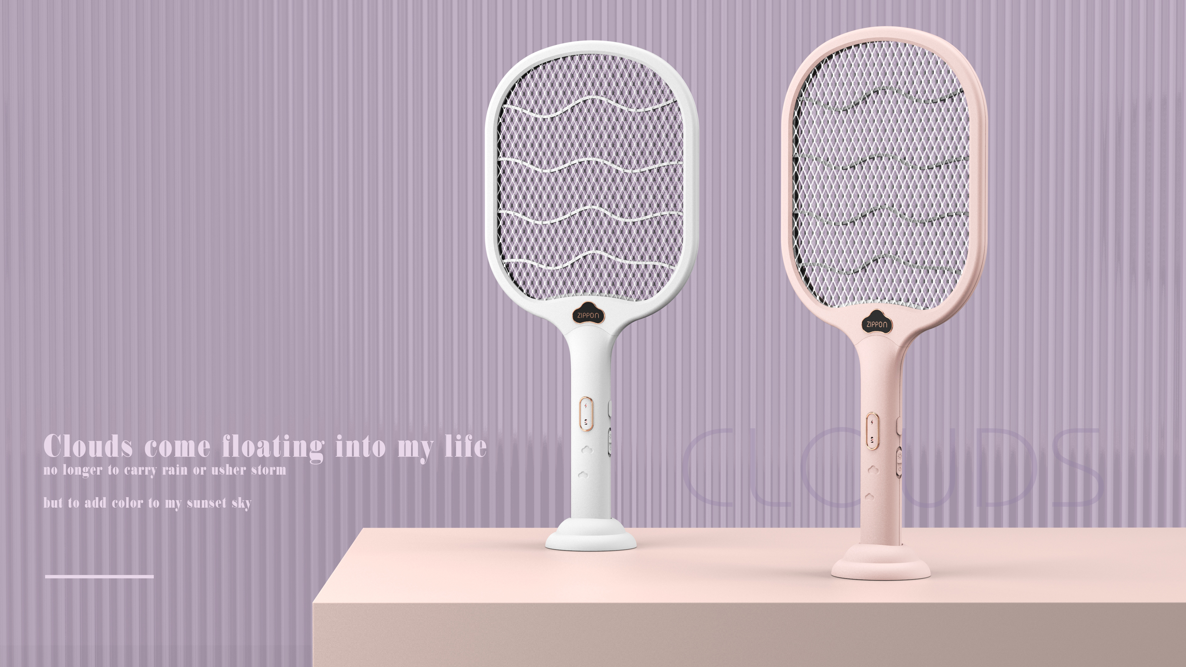Electric mosquito swatter, innovative design, clouds,，