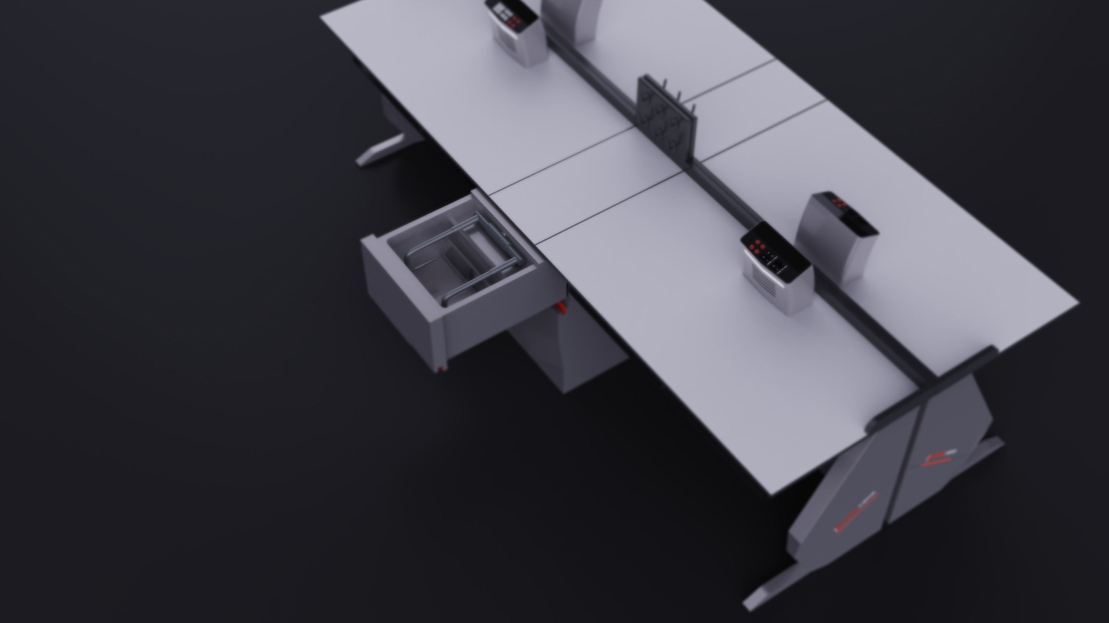 Educational equipment, intelligent technology, hoisting power supply, desk，