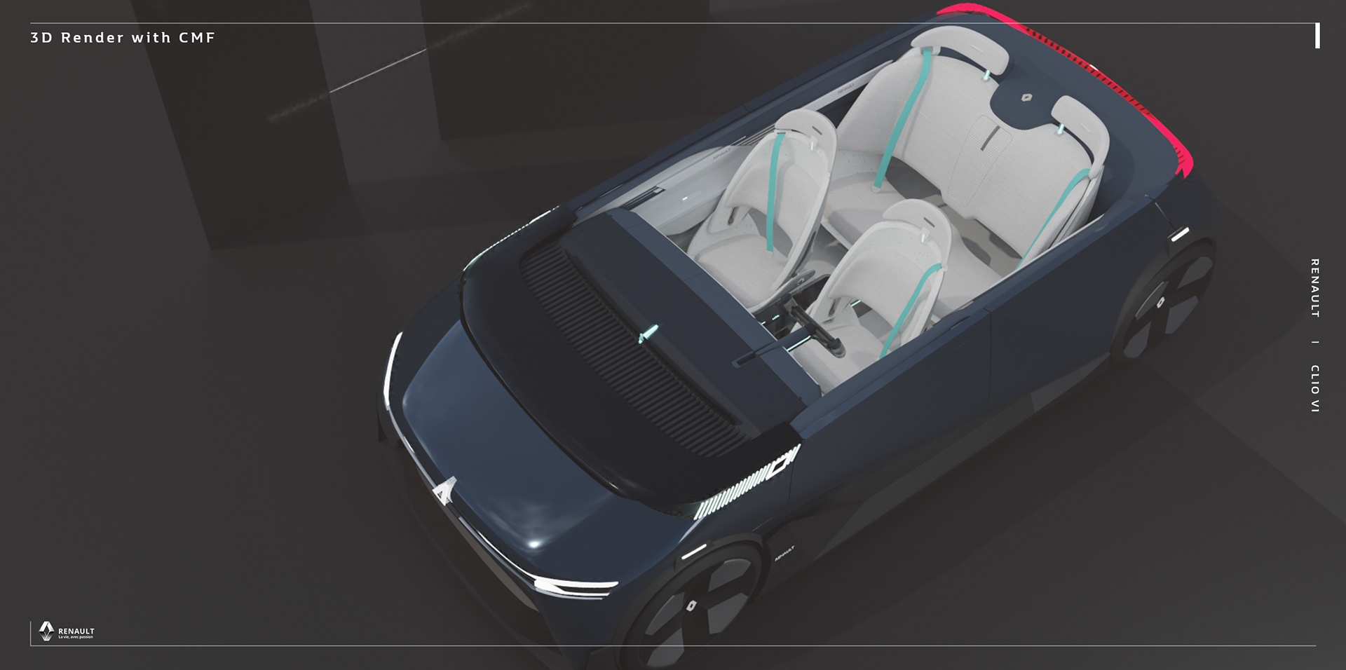 Renault，3d，Automobile design，industrial，vehicle，Automotive design，color and trim desi，renault，