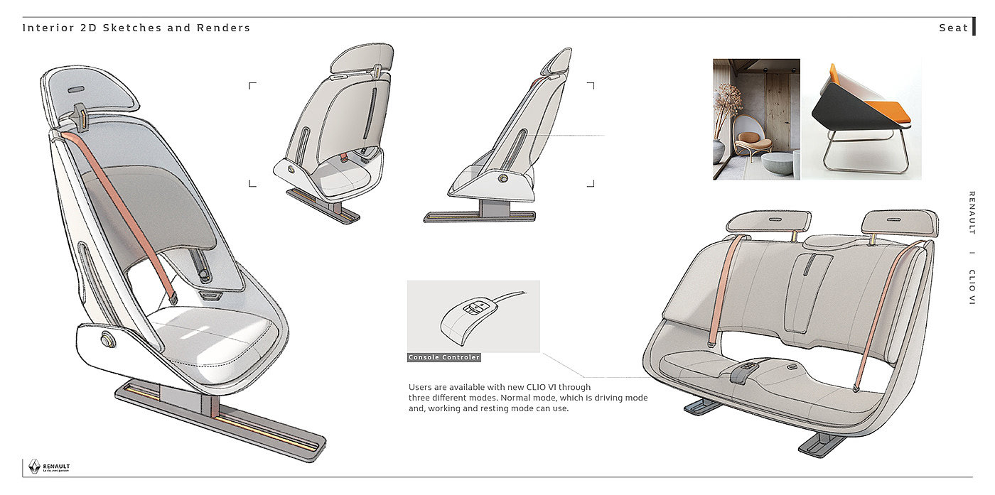 Renault，3d，汽车设计，industrial，交通工具，Automotive design，color and trim desi，雷诺，