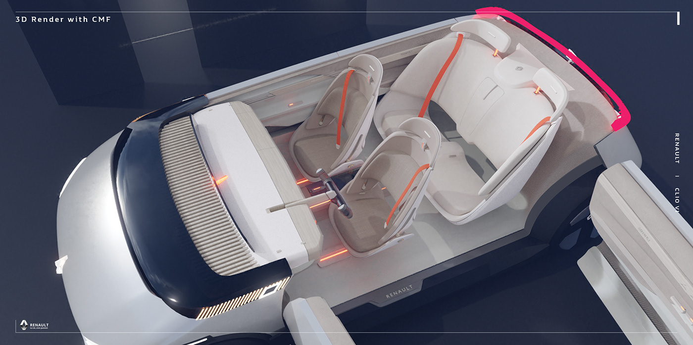 Renault，3d，Automobile design，industrial，vehicle，Automotive design，color and trim desi，renault，
