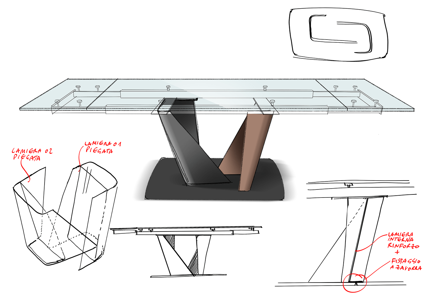 silver，Table，Extended table，SEDIT Italy，