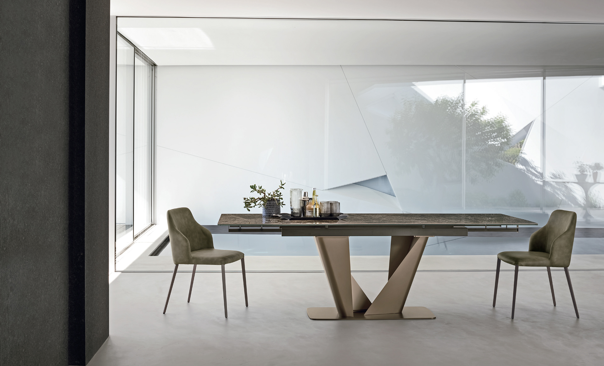 silver，Table，Extended table，SEDIT Italy，