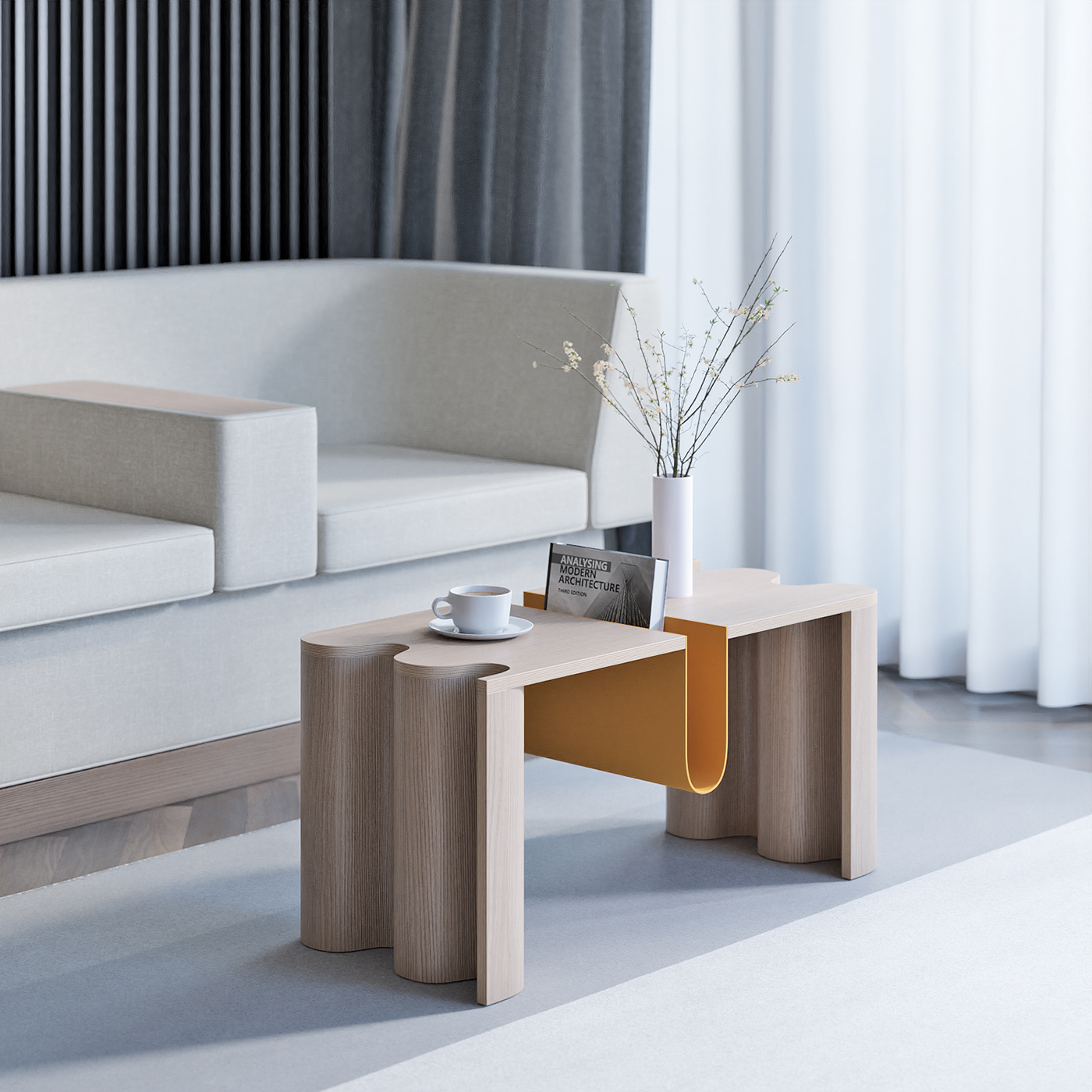 tea table，Coffee table，wave，bookshelf，