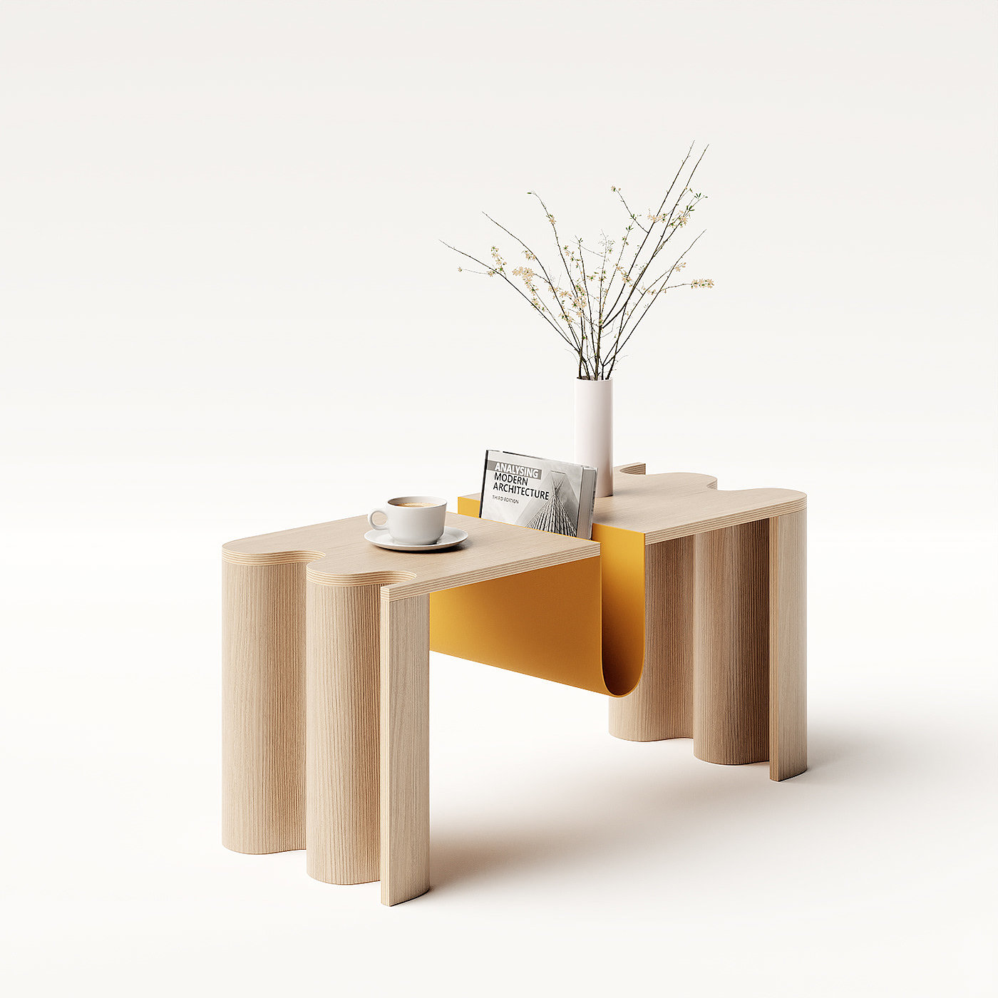 tea table，Coffee table，wave，bookshelf，