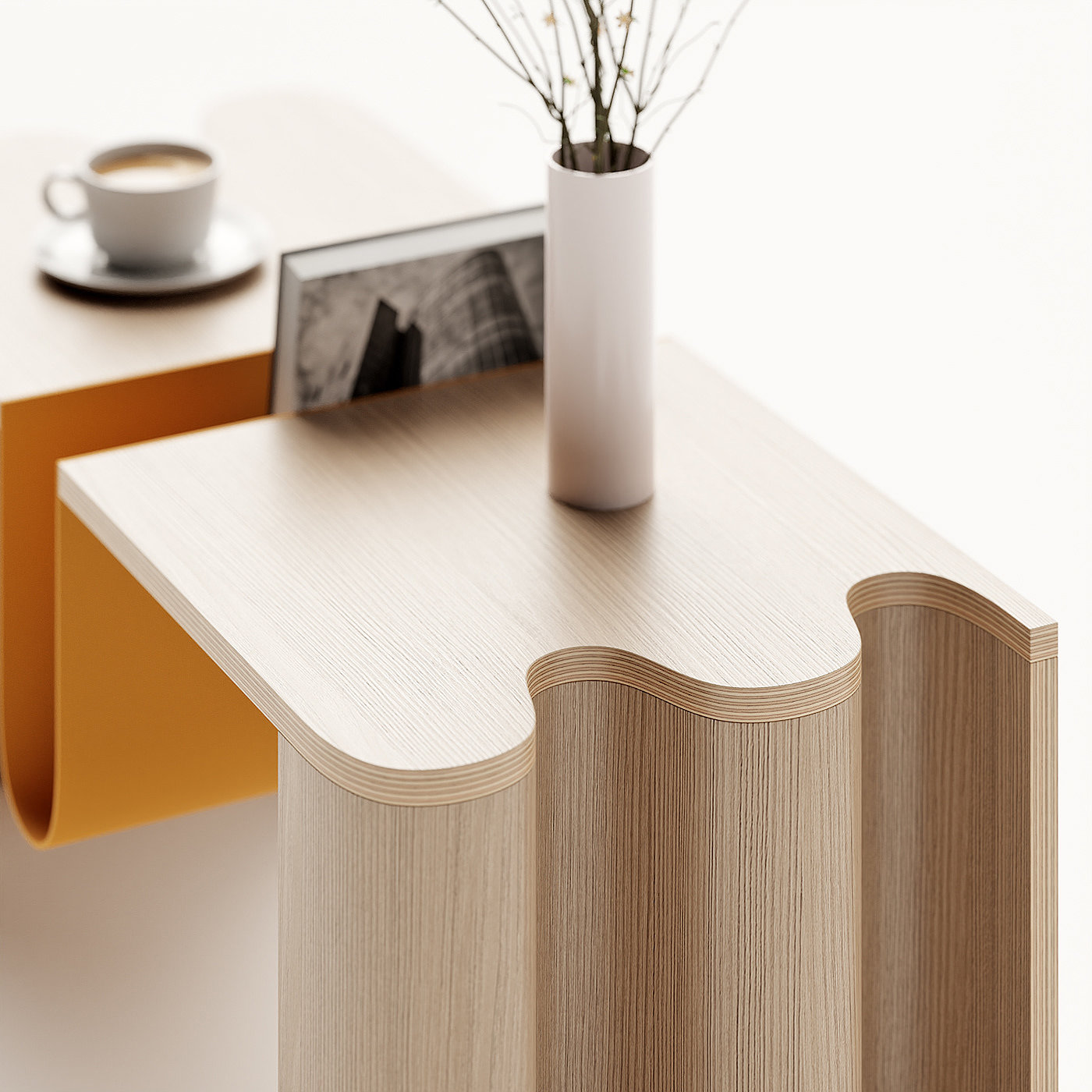 tea table，Coffee table，wave，bookshelf，