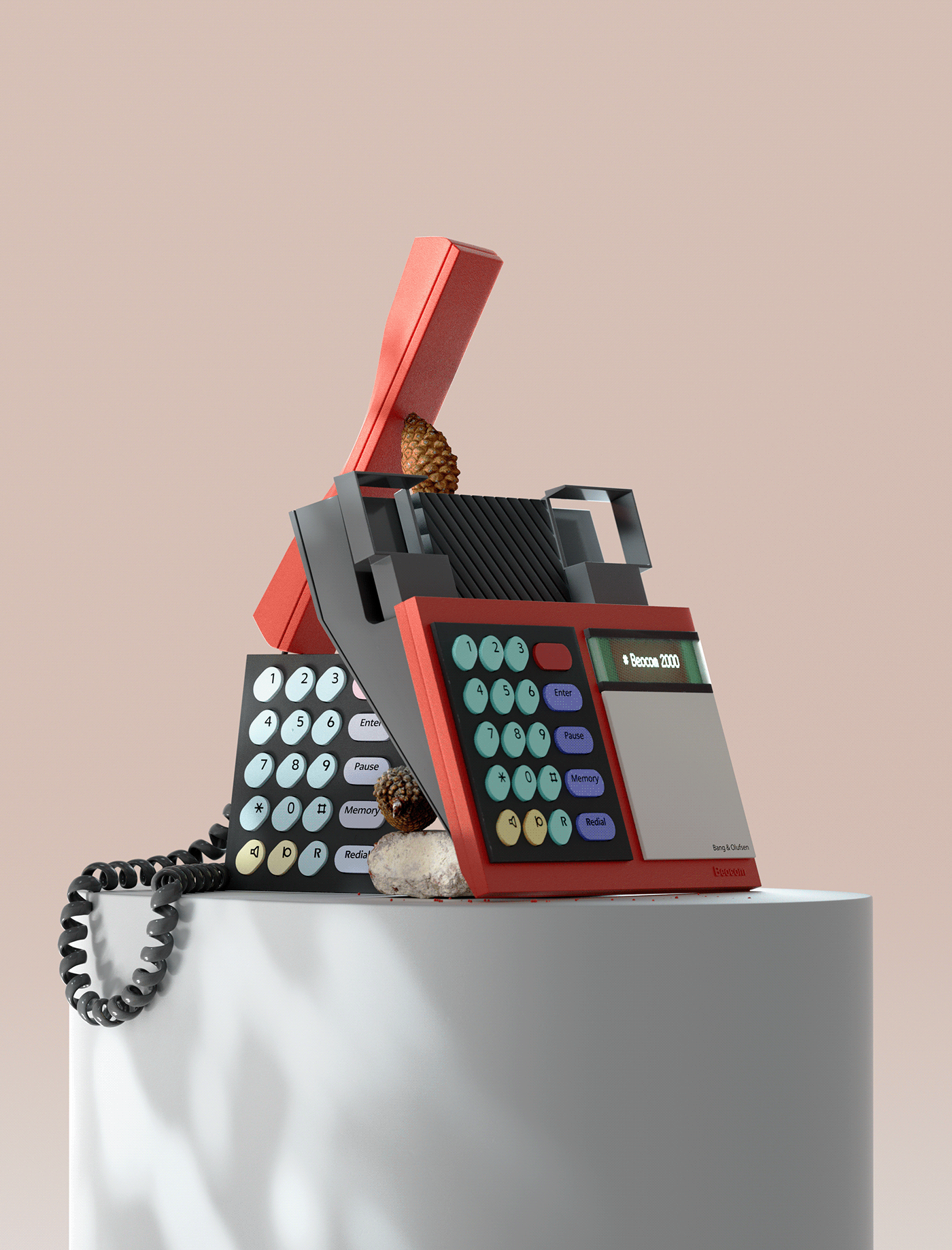 c4d，Telephone，Wired telephone，
