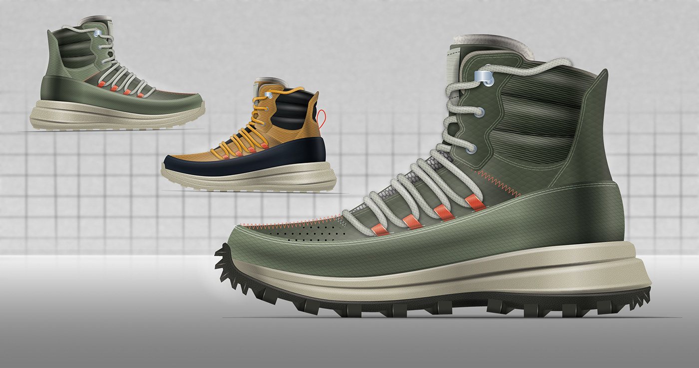 Running shoes，Boots，sketch，