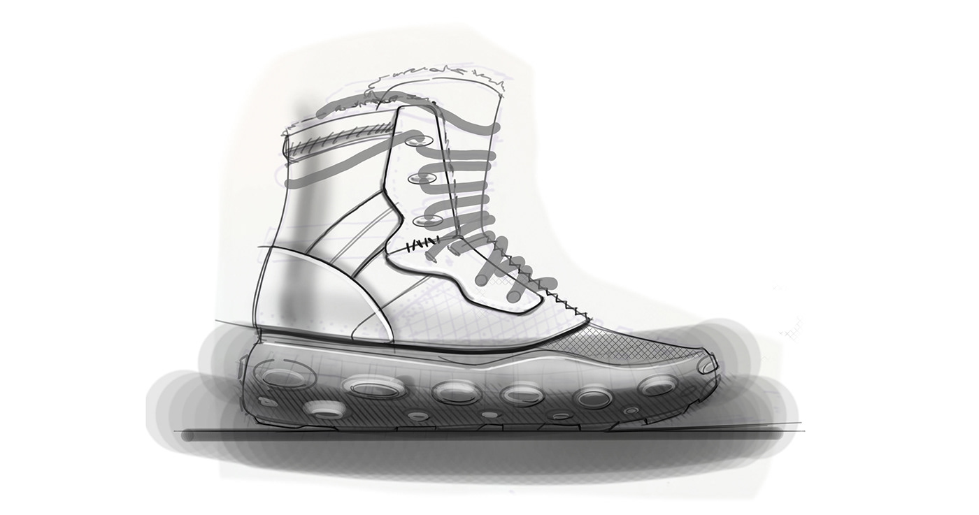 Running shoes，Boots，sketch，