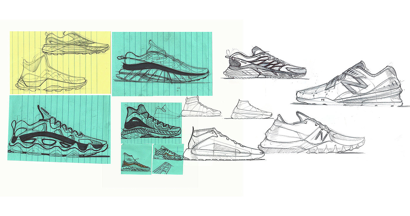 Running shoes，Boots，sketch，