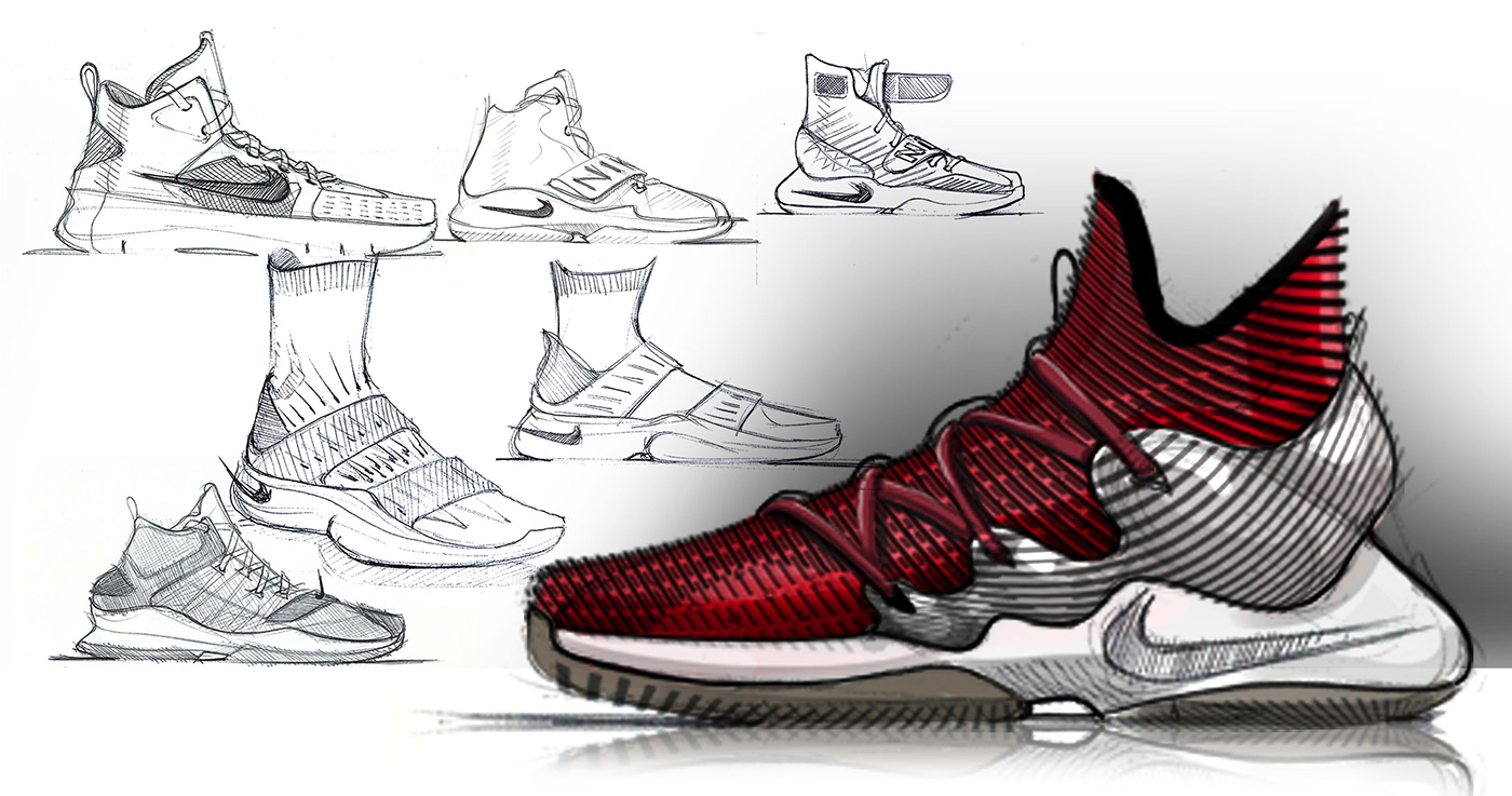 Running shoes，Boots，sketch，