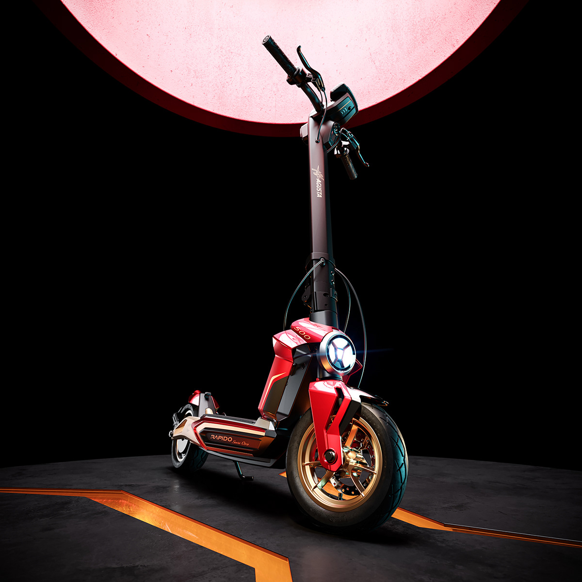 Scooter，Electric vehicle，cgi，
