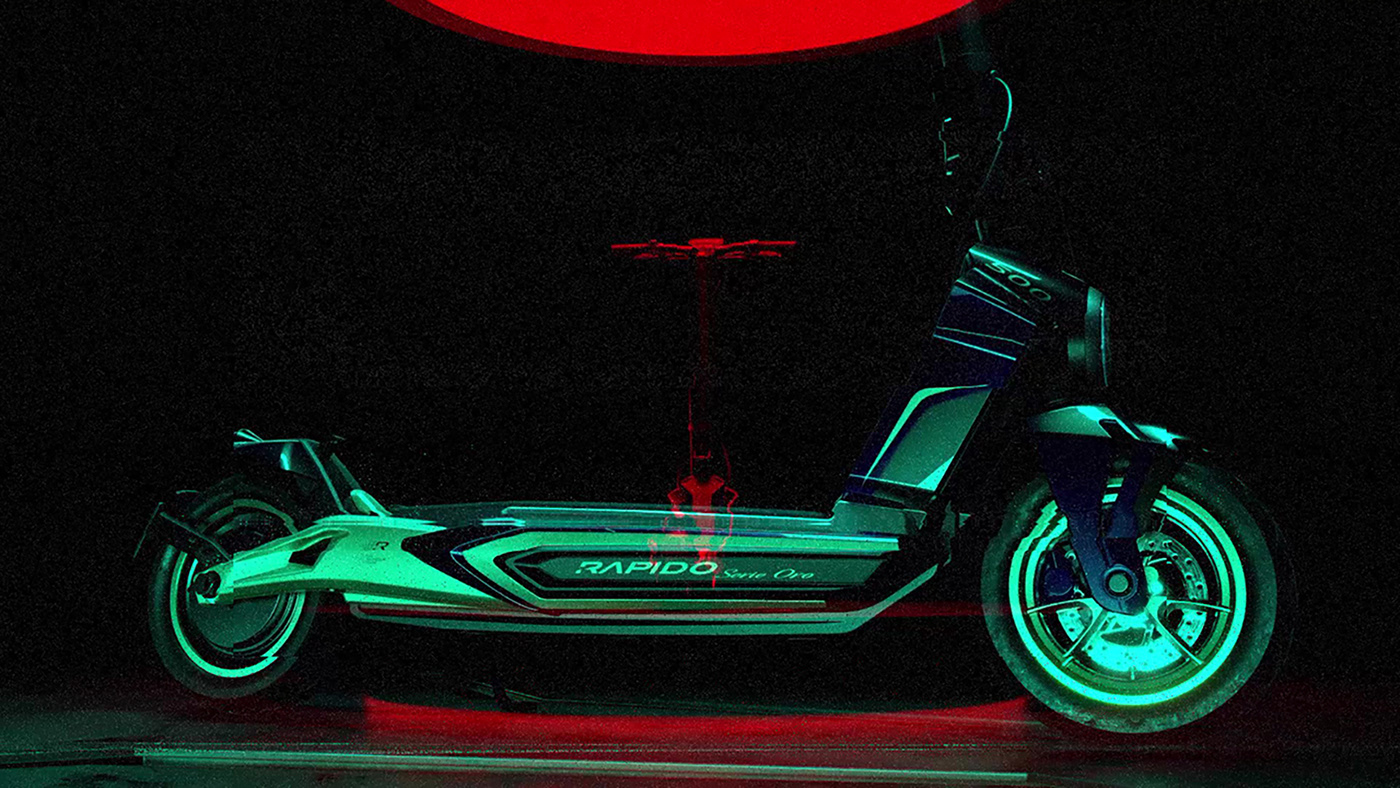 Scooter，Electric vehicle，cgi，